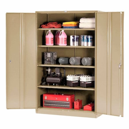 Global Industrial Storage Cabinet, 78 in H, 48 in W, Tan 603582TN